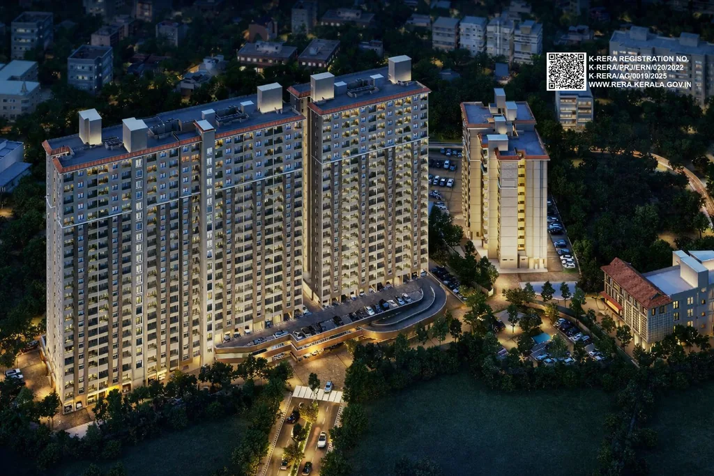 Aerial view of Provident Winworth, Edappally Kochi